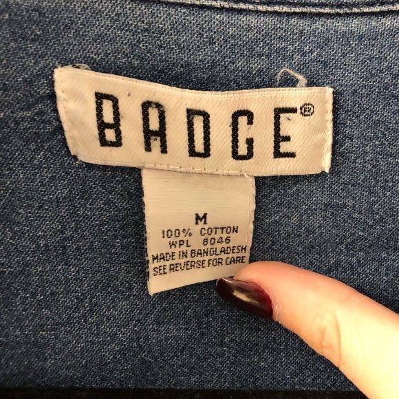 Vintage Oversized denim shirt - Picture 2 of 3